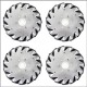 A Set of (6 inch) 152mm Mecanum Wheels (4 pieces) /Bearing Rollers 14101